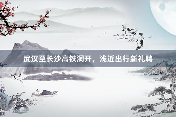 武汉至长沙高铁洞开,浅近出行新礼聘