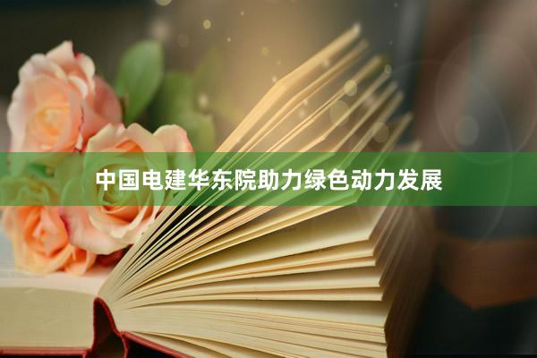 中国电建华东院助力绿色动力发展